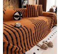 Sofa Cover 1-5 Seater Protective Blanket Multi-Purpose Couch Protector Comfortable Sofa Throw Large Size 180x230cm for Home & Office (Orange)