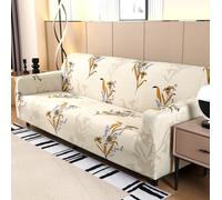 Sofa Cover 1 Seater Yellow Flowers High Stretch Settee Covers Soft Stylish Couch Covers For Dogs Pets Cats Spandex Non Slip Sofa Slipcover For Living Room Furniture Protector