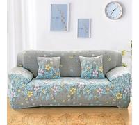 Sofa Cover 2/3/4 Seater Printed Pattern Sofa Slipcovers High Stretch Couch Covers Washable Non-Slip Sofa Slipcovers All-inclusive Couch Covers Soft Sofa Sofa Cover fo(Size:4 Seater(235-300cm),Color:A)