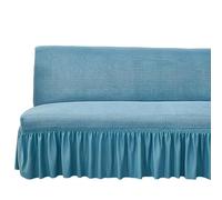 Sofa Cover 2 Seater Without Armrests,Furniture Protector For Living Room Universal Non-Slip Polyester Couch Cushion Covers Replacement For Living Room For Dogs Pets(Blue,160-190cm)