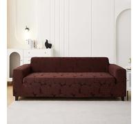 Sofa Cover 3 Seater Dark Brown Tropical Pet Stretch Sofa Covers Protectors Soft Spandex Elastic Covers for Sofas Couch Cover Machine Washable Universal Slipcovers Thick Non Slip