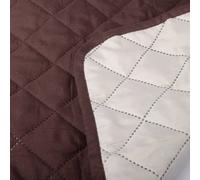 Sofa Cover 3-Seater - Reversible, Quilted Protector, Machine Washable, Protects From Spills & Pet Hair, 279X190.5Cm, Brown/ivory