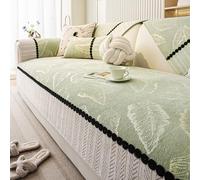 Sofa Cover 3 Seater Soft Chenille Sofa Seat Covers Universal Dog Couch Cover Washable Corner Sofas Protectors Suitable For 1, 2, 3, Or 4-Seater As Well As U-Shaped And L-Shaped Sofas(Green,70x210cm)