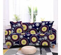 Sofa Cover Blue Yellow Red Stretch Sofa Slipcovers Spandex Settee Covers Washable Sofa Protectors from Pets Non Slip Couch Covers All Seasons Couch Cover with Elastic Strap 1 Seater