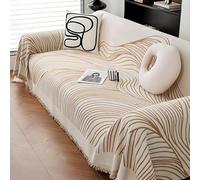 Sofa Cover Boho Couch Cover Washable Sectional Covers for Pets and Kids, Reversible Sofa Slipcover for Two or Three Cushion, Non Slip Fabric L Shape U Shape Furniture Protector coffee 180 * 230cm