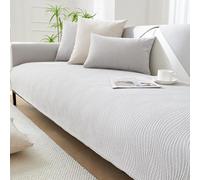 Sofa Cover Couch Cover Cat-Resistant Chenille Modern Thick Solid Color Non-Slip Furniture Protector For All-Season
