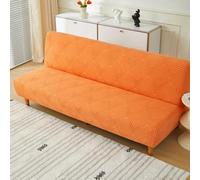 Sofa Cover, Couch Covers Elastic Jacquard Machine Washable, Resists Stains, Fading, Perfect for Living Room, Daily Use-Orange||Large: L195-210cm