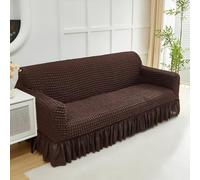 Sofa Cover, Couch Covers Seamless Slip-Resistant Easy Installation, Shields From Dust and Damage for Revamping Old Couches, Daily Protection-Curry||Double set140-185cm