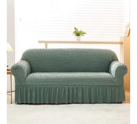 Sofa Cover, Couch Covers Seamless Slip-Resistant Easy Installation, Shields From Dust and Damage for Revamping Old Couches, Daily Protection-Green||Single set 90-140cm