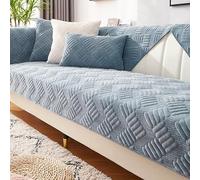 Sofa Cover, Elastic Couch Slipcover for Sectal Sofas, Grey & Bei, Fits 1-4 Seater, Fur Protector, Stretchable Sofa Housse for Right/Left Corner