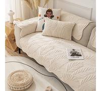 Sofa Cover for 1/2/3/4 Seater L & U Shape Slipcover Non-Slip White 90x180cm - & Stylish Protection for Your Sofa Easy to Clean