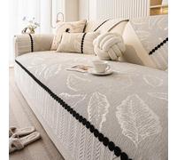 Sofa Cover for 1, 2, 3, Or 4-Seater Sofas, General Couch Cover for L-Shaped Sofas, Sofa Cover for Corner Sofa Throw, Non-slip Sofa Protector, Scratch-Resistant, Dog/Cat,Gray,90x90cm