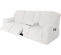 Sofa Cover for 2-Seater Couch with Drink Holders Durable Furniture Protector Stylish Stretch Fabric Perfect for Living Room Easy to Clean and Install