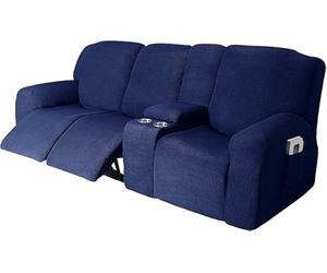 Sofa Cover for 2-Seater with Drink Holders Furniture Protection Stretchy Couch Slipcover Durable Sofa Protector Stylish Couch Cover (Color C)