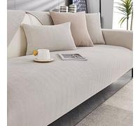 Sofa Cover, Herringbone Chenille Fabric couch cover 1 2 3 4 Seater, Non Slip Corner Sofa Slipcovers L Shape, Thick Textured Sofa Cushion Covers Furniture Protector, beige, 110 * 240cm