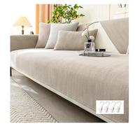 Sofa Cover, Herringbone Chenille Fabric, Non-Slip, Thick Textured Furniture Protector for 1 2 3 Seater Couch
