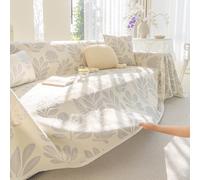 Sofa Cover Modern Cooling Summer Washable Dog for Sectional Couch Lightweight Breathable Blush Pink Leaf Texture for 3-4 Cushion 71''x150''