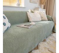 Sofa Cover, Modern Minimalist Solid Color Chenille Sofa Blanket Throw for 1 2 3 4 Seater Couch, Anti-Slip Non-Scratch Furniture Protector Slipcover, Decorative Couch Covers