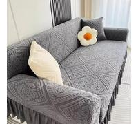 Sofa Cover, Non-Slip Grip Sofa Slipcovers, Furniture Protector, Soft Stretchable and Comfortable for Homes with Kids and Pets-dark gray||Triple seat 190-230cm
