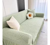 Sofa Cover, Non-Slip Grip Sofa Slipcovers, Furniture Protector, Soft Stretchable and Comfortable for Homes with Kids and Pets-Green||Double seat 145-185cm