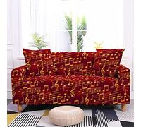 Sofa Cover Red Orange Stretch Sofa Covers Spandex Sofa Protectors from Pets Washable Covers for Sofas Non Slip Couch Covers All Seasons Couch Cover with Elastic Strap 1 Seater
