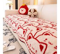 Sofa Cover, Scratch-resistant Dog Cat Couch Protector, Non-slip Soft Delicate And Skin-friendly Warm Winter For Sectional, Loveseat, Furniture Protector red 30 * 50cm/11.8 * 19.7in lumbar pillowcase