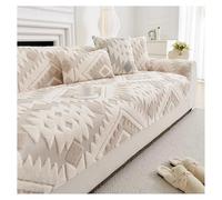 Sofa Cover Soft Plush Anti-Slip: Couch Cover for Autumn and Winter Dog Cat Sofa Protector for U Shape L Shape Sectional Sofa for 1 2 3 4 Seater Sofa Washable(Light brown,90 * 120cm)