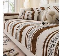 Sofa Cover, Soft Thick Chenille Fabric With Plush Couch Covers For Most Couches, Durable Non-slip Sofa Protector, Upgraded Breathable And Skin-friendly, Luxury Look, E Dark curry 70*120cm/27.6*47.2in