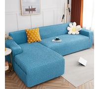 Sofa Cover, Stretchable & Washable Couch Protector, Universal Fitted Sofa Slipcover for Right/Left Orientat, Soft Fabric for 145-185cm Sofas (Blue)