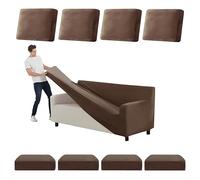 Sofa Cover, Velvet Non-slip 1/2/3/4 Seater with Seat and Back Cover, Well-fitted Stretch Ektorp Style