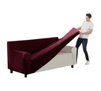 Sofa Cover, Velvet Non-slip 1/2/3/4 Seater with Seat and Back Cover, Well-fitted Stretch Ektorp Style