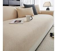 Sofa Cover Washable - Soft Chenille Sofas Cushion Covers, Non-Slip and Waterproof Couch Cover 1 2 3 4 Seater, Couch Covers for Sectional Sofa, Couch Slipcovers L Sha cream 30x50cm lumbar pillow cover