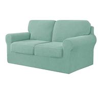 Sofa Cover with Separate Backrests and Seat Cushions, Non-slip Sofa Cover with Elastic Band, Jacquard Form Fit Slip Resistant Furniture Protector (Mint Green,2 Seater(145-178cm))