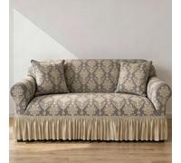 Sofa Cover with Valance,Non Slip Sofa Slipcovers,Furniture Protector Stretches,Machine Washable Cover for Sofa,Elegant Couch Cover,Sofa Slipcovers 1/2/3/4 Seater - Fully Guarant(Size:3 Seater,Color:D)