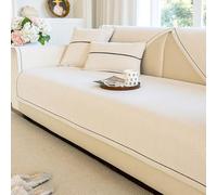 Sofa Covers, Chenille Solid-Colour Combination Cushions, Non-Slip And Washable Pet-Friendly, Suitable For The Living Room Beige 70 * 120cm/27.56 * 47.24in