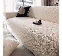 Sofa Covers For Sectional, 1/2/3/4/5 Seater, Stretch, Dustproof Protection All Around, Soft Flexible Non-slip Slipcovers, Washable Wear-long-lasting Sofa Seat Furniture Protector Beige Single