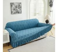 Sofa Covers with Skirt Stretch Sofa Covers 1 2 3 4seater Non Slip Couch Covers All-inclusive Sofa Slipcover Universal Sofa Covers for Cat Dog Pet Furniture Protector (Size:3 Seater(190-230cm),Color:B)