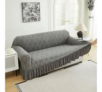 Sofa Covers with Skirt Stretch Sofa Covers 1 2 3 4seater Non Slip Couch Covers All-inclusive Sofa Slipcover Universal Sofa Covers for Cat Dog Pet Furniture Protector (Size:3 Seater(190-230cm),Color:A)