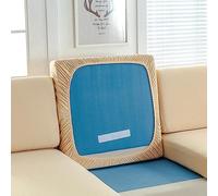 Sofa Cushion Cover Waterproof, High Stretch Sofa Seat Cover for 1 2 3 4 Seater, Non-Slip Corner L Shape Couch Slipcover Replacement, Protector for Individual Cushion ,Beige-3-seater-X（135-165cm)