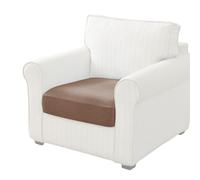 Sofa Cushion Covers,Sofa Cushion Slipcovers Stretch Velvet,Sectional Sofa Cover Soft Slipcover Replacement,Washable (Dark brown,1 Cushion Armchair)