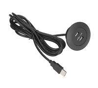 Sofa Dual USB Charging Port Socket, Recessed Installation Power Hub, ABS Material, 2.5M/8.2Ft Meter Cable Length, Suitable for Home, Office Use(Black)