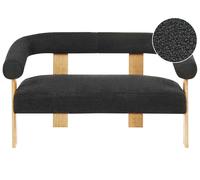 Sofa 2 Seater ILBRO Boucle Black/ Light Brown