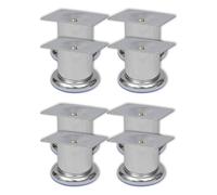Sofa Legs Chrome Iron 50x180mm H 70mm Base 8pc Round Stable Set HeavyDuty Modern