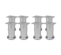 Sofa Legs Set 8 Chrome Iron 120mm Height 50mm Dia Round Foot 70mm Sturdy Stable