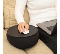 KIKKERLAND Sofa Mousepad - Black Fabric - 8 inches - Round - Designed for Sofa Use