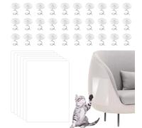 Sofa Protectors from Cats,6 Pcs Cat Sofa Protector,Clear Cat Scratch Tape,Self-Adhesive Anti Scratch Furniture Protector,30 * 20cm Anti Furniture Protector,for Sofas Carpets Doors