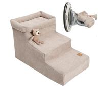 Sofa Puppy Disaster - Non-slip Dog Stairs, Washable Cat Ladder | Long Lasting Creatives Modern Design Pet Parents Bedside Table for Sofa High Bed Daily Use Recovery Conservatory Bedroom Living Room