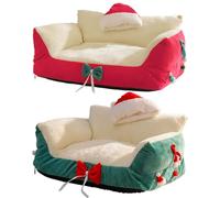Sofa Recliner - Sofa Recliner for Cat, Soft Padding to Nighttime Sleep and Daily Rest, Christmas Themed Pet Couch with Santa Hat Accent, Indoor Play Area, Holiday Season, 5.91 Inches