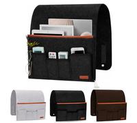 Sofa Remote Control Holder Armchair Caddy, Sofa Armrest Hanging Storage Bag 5 Pockets Multifunctional Couch Organizer for TV Remotes,Magazines,Armrest Storage Bag for Armchair Bedside (Dark Grey)