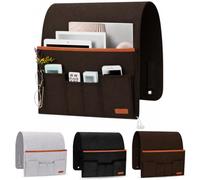 Sofa Remote Control Holder Armchair Caddy, Sofa Armrest Hanging Storage Bag 5 Pockets Multifunctional Couch Organizer for TV Remotes,Magazines,Armrest Storage Bag for Room, Armchair Bedside (Coffee)